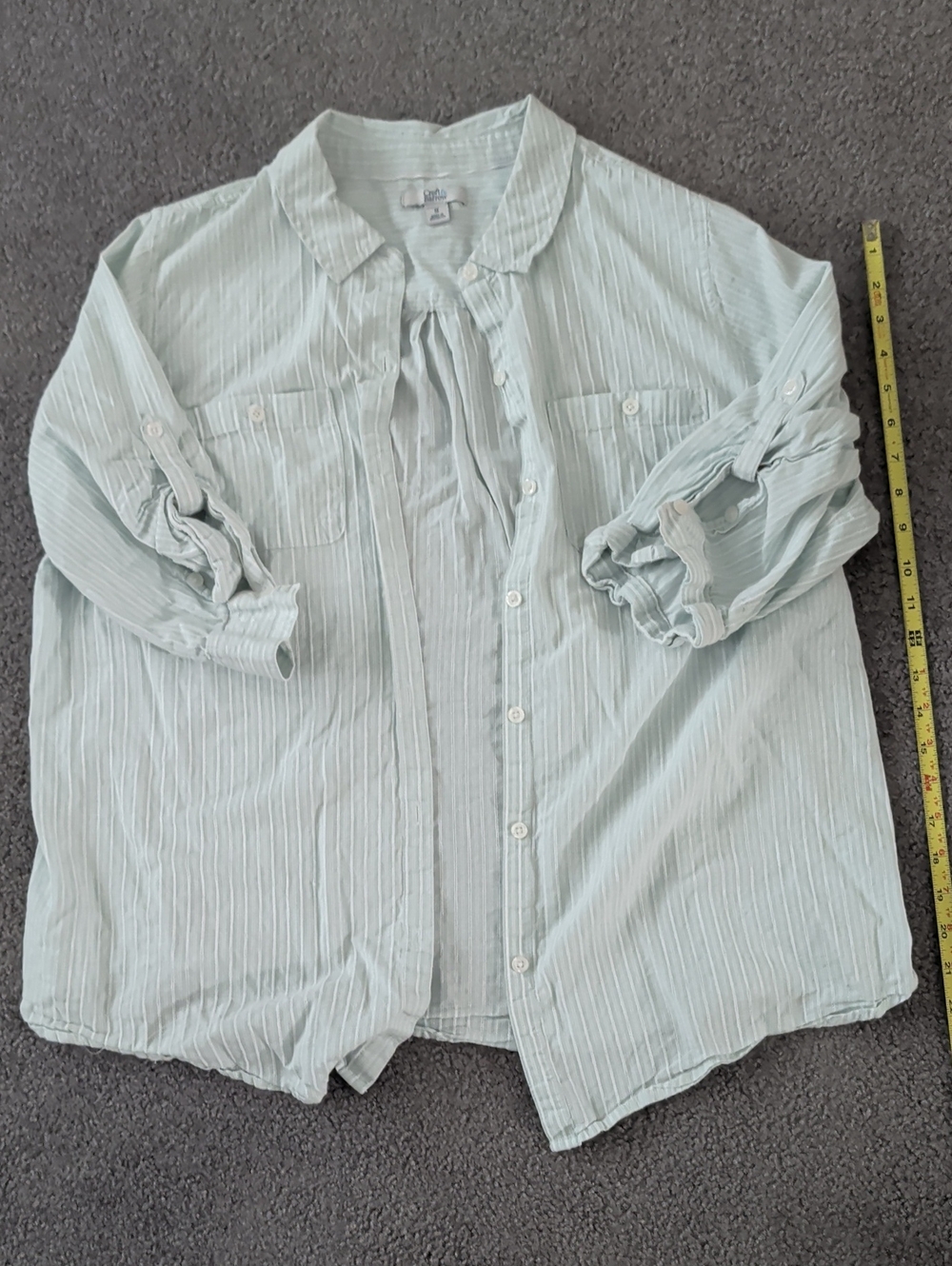 croft & barrow Light Mint Striped Button-Down Shirt